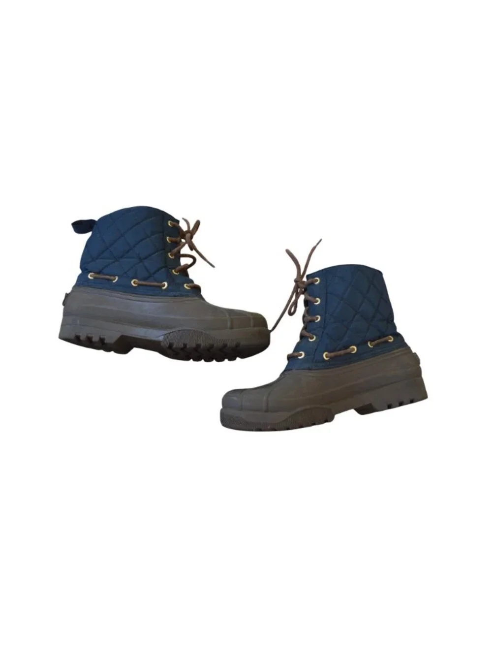 Sperry Top Sider Gosling Quilted Duck Boots Shoes Blue Water Resistant Women 7.5